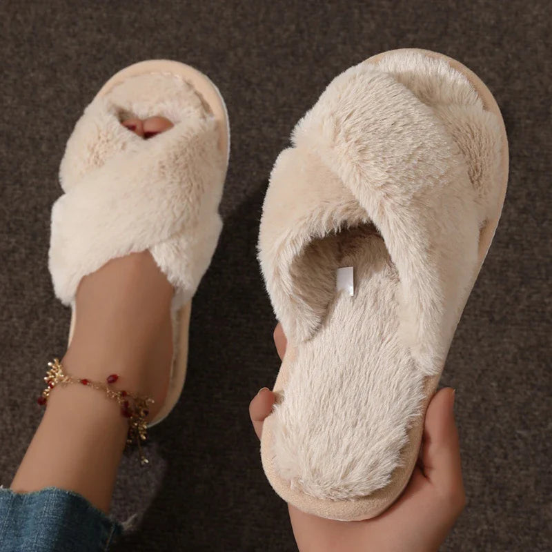 Cozy Lightweight Fluffy Slides