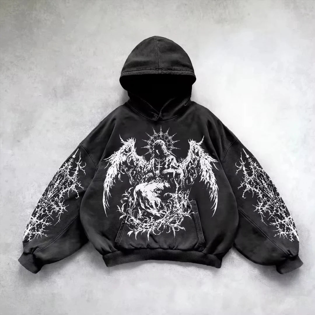 Retro Gothic Street Hoodie