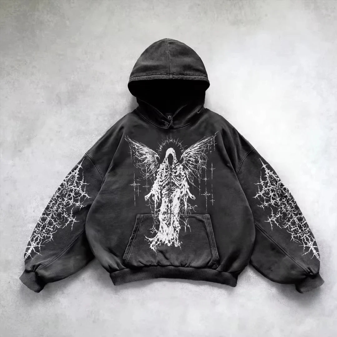 Retro Gothic Street Hoodie