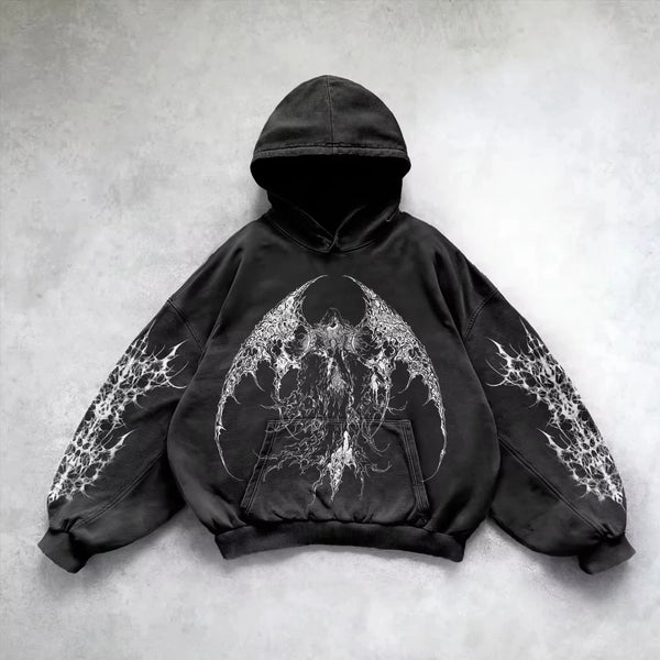 Retro Gothic Street Hoodie
