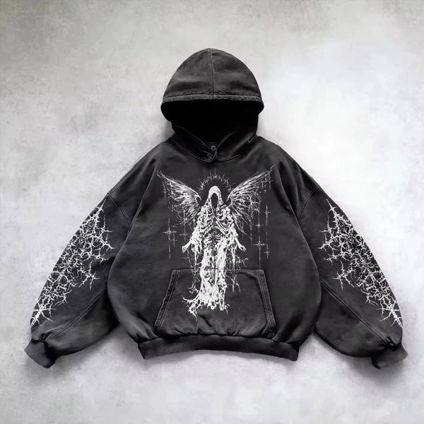 Retro Gothic Street Hoodie