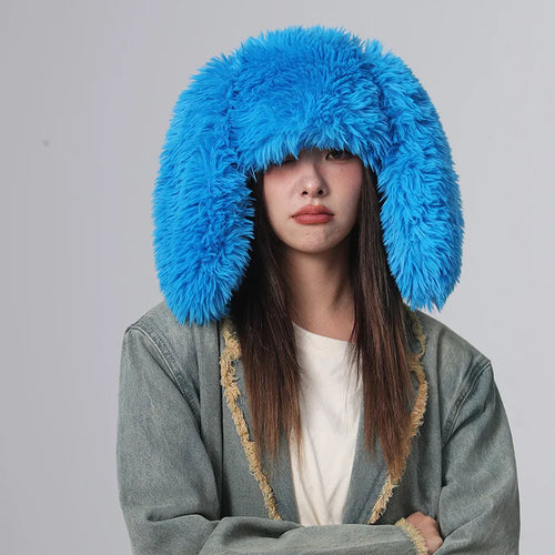 Bunny Ear Plush Beanie Delight