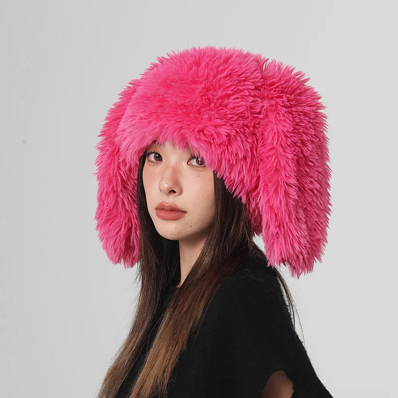 Bunny Ear Plush Beanie Delight