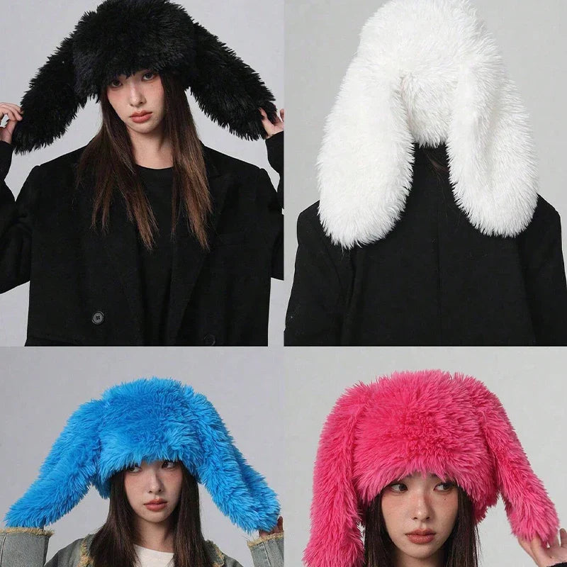 Bunny Ear Plush Beanie Delight