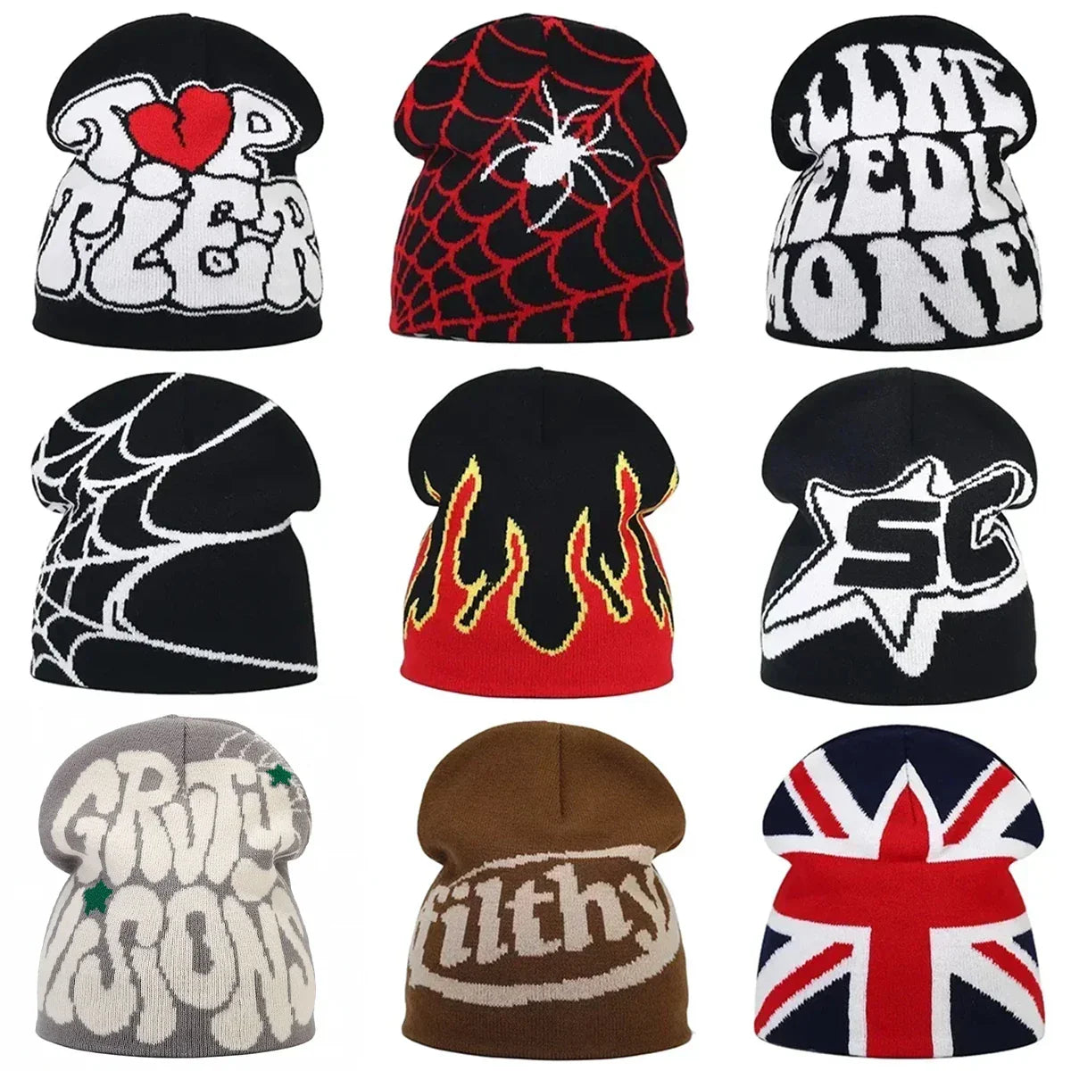 Y2K Knitted Beanie Cap